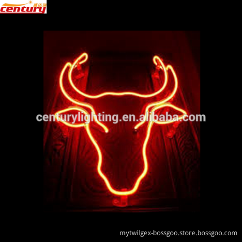 wholesale china factory price bull glass neon light